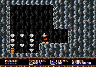 une photo d'Ã©cran de Castle of Illusion sur Sega Megadrive